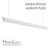 Lampa LED HanksLight,white,liniowa,alu,zwiesz,wtyczka-opcja łączenia,1200mm,down36W,4000K