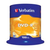 DYSK VERBATIM DVD-R 4.7 GB 16X MATTE SILVER CAKE BOX 100