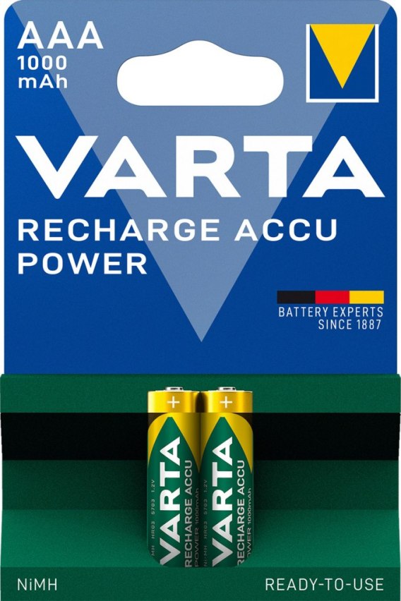 AKUMULATORY VARTA R3 1000 mAh RECHARGE ACCU POWER 2szt