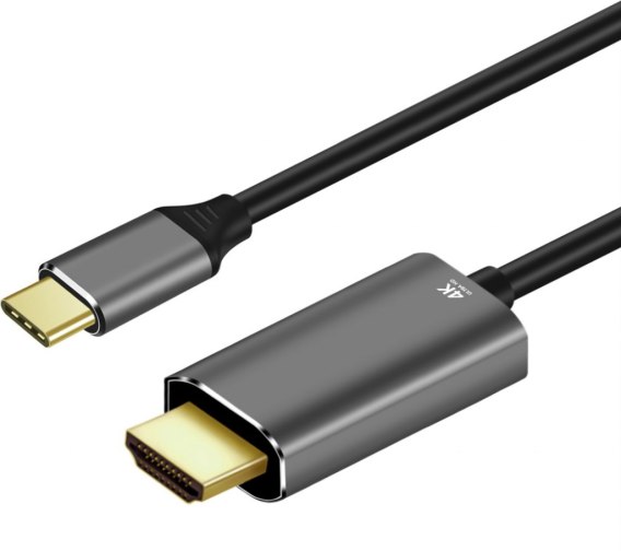 KABEL USB-C męski - HDMI 2.0 męski 4K 60Hz (ALU) ART oem 1.8m