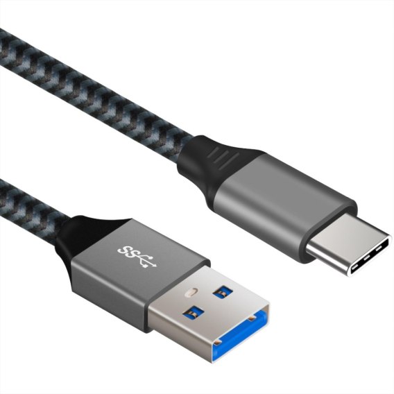 KABEL USB-C męski - USB 3.1 męski QC3.0 15W 3A (ALU) data/power ART oem 1m