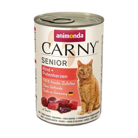 ANIMONDA Carny Senior wołowina i serca indyka - mokra karma dla kota - 400g ANIMONDA Carny Senior wołowina i serca indyka - mokra karma dla kota - 400g