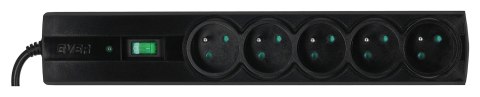 Listwa antyprzepięciowa Ever Classic 3,0m (5 x UTE; 10 A; kolor czarny) (T/LZ09-CLA030/0000)