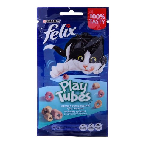 FELIX Play Tubes Ryba, Krewetki - przysmak dla kota - 50 g FELIX Play Tubes Ryba, Krewetki - przysmak dla kota - 50 g
