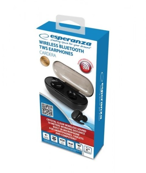 ESPERANZA SŁUCHAWKI DOUSZNE BLUETOOTH TWS CARDERA EH225K