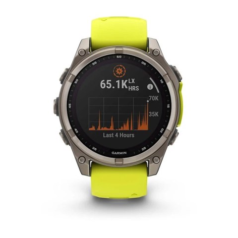 Zegarek Garmin Fenix 8 Solar Sapphire Żółty