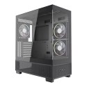 GEMBIRD OBUDOWA FORNAX X550 AQUARIUM MIDI-TOWER (2X USB 3.1, 1X USB TYPE-C) 3X FAN, CZARNA