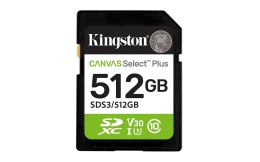 KINGSTON SDXC 512GB Canvas Select Plus Gen3 150MB/s