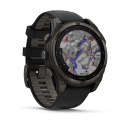 Zegarek sportowy Garmin Fenix 8 Solar Sapphire Titanium Carbon Grey 47mm Tytanowy