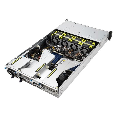 Platforma Asus Rack (2U) RS520A-E12-RS24U AMD Epyc 9004 (16x NVMe, 8x SATA/SAS, 2xM.2, 2xGPU, 2x10Gbe, IPMI, 1+1 1600W)