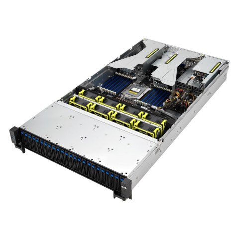 Platforma Asus Rack (2U) RS520A-E12-RS24U AMD Epyc 9004 (16x NVMe, 8x SATA/SAS, 2xM.2, 2xGPU, 2x10Gbe, IPMI, 1+1 1600W)