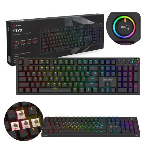 SAVIO KLAWIATURA MECHANICZNA STYX OUTEMU BROWN HOT SWAP RGB