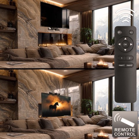 MACLEAN UCHWYT DO TV ELEKTRYCZNY NAD KOMINEK 37"-70" 35KG Z PILOTEM MC-891