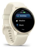 Zegarek Garmin Vivoactive 6 42mm Bone/Lunar Gold
