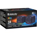 DEFENDER GŁOŚNIKI PC J3 2.0 6W LED USB CZARNE 65963