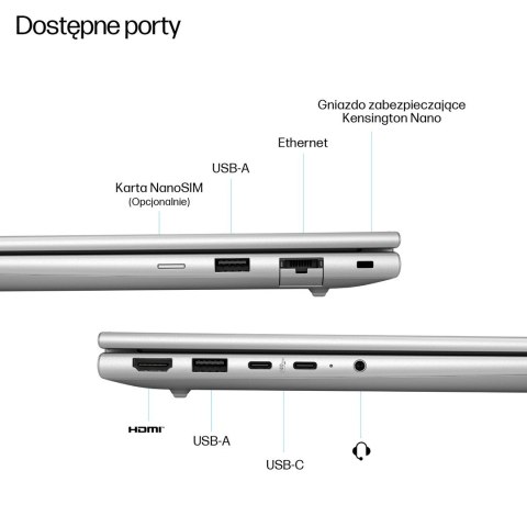 HP EliteBook 6 G1a Ryzen AI 5 340 14.0"WUXGA IPS 300nits AG 16GB DDR5 5600 SSD512 5MP+IR Radeon 840M W11Pro Pike Silver aluminiu
