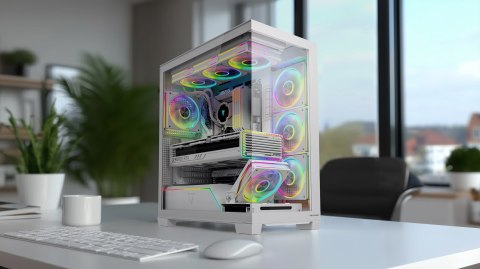 MODECOM OBUDOWA VOLCANO STELLAR PLUS ARGB MIDI 5F WHITE