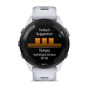Zegarek Garmin Forerunner 265 46mm Black Bezel with Whitestone Case biało-niebieski