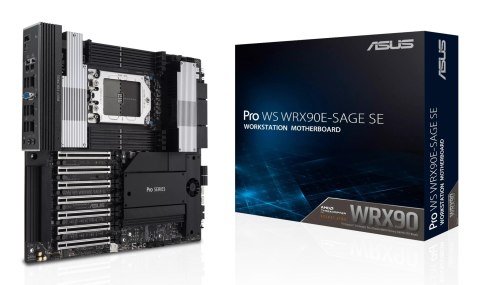 Płyta główna Asus Pro WS WRX90E-SAGE SE 1x sTR5 AMD ryzen Threadripper PRO 7000 SoC (8x DIMM, 4x SATA, 2x SlimSAS, 4xM.2, 2x10Gb