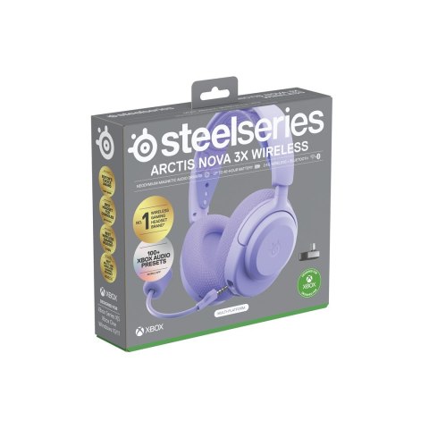 Słuchawki Steelseries Arctis Nova 3X Wireless for Xbox, Levander (WYPRZEDAŻ)