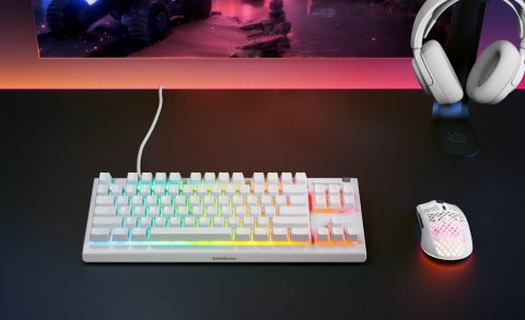 Klawiatura SteelSeries Apex 3 TKL US, white