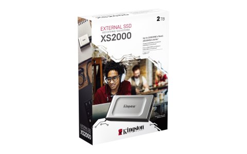 Dysk zewnętrzny SSD Kingston XS2000 (2TB; USB 3.2; srebrny; SXS2000/2000G)