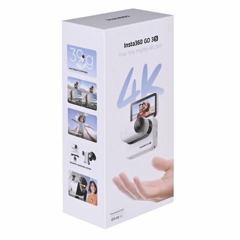 Insta360 GO 3S (64GB) Biała - Kamera Sportowa 4K 39g