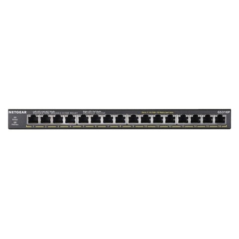 Switch Netgear GS316P-100EUS 16p PoE 115W* (PoE+: 16p) Unmanaged Gigabit