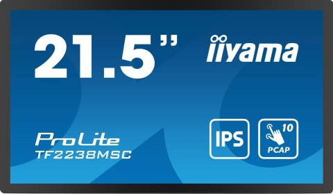 Iiyama TF2238MSC-B1 - Cyfrowa potykacz - 55,9 cm (22") - LED - 1920 x 1080 pikseli