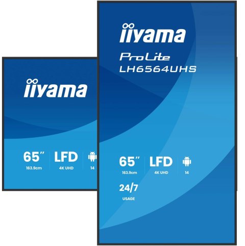 Płaski ekran iiyama LH6564UHS-B1AG 65 IN LCD UHD - 165.1 cm