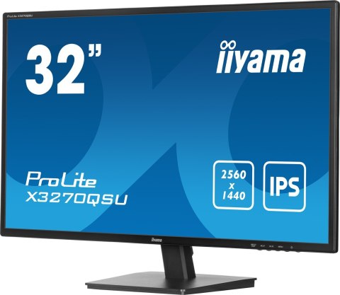 Monitor iiyama ProLite X3270QSU-B1 81,3 cm (32") 2560 x 1440 px Wide Quad HD LED Czarny