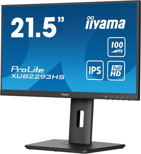Iiyama ProLite XUB2293HS-B6 monitor komputerowy 54,6 cm (21.5") 1920 x 1080 px Full HD LED Czarny