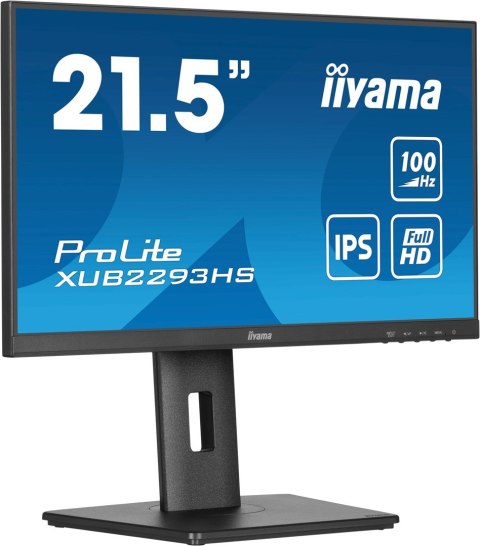 Iiyama ProLite XUB2293HS-B6 monitor komputerowy 54,6 cm (21.5") 1920 x 1080 px Full HD LED Czarny