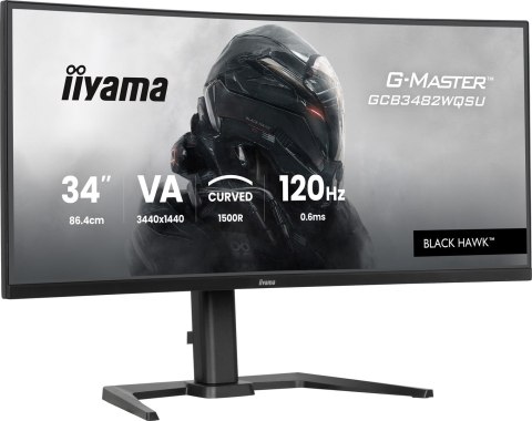 Monitor IIYAMA 86,4 cm (34") GCB3482WQSU-B1 21:9 2xHDMi+DP+USB-C Curv