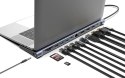 MANHATTAN Stacja dokująca 12-w-1 4K 1xHDMI 2xDP 3xUSB-A