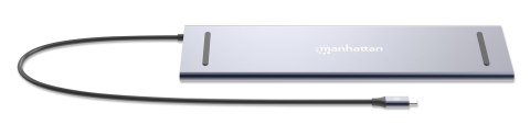 MANHATTAN Stacja dokująca 12-w-1 4K 1xHDMI 2xDP 3xUSB-A