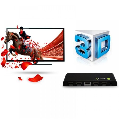 Rozgałęziacz telewizyjny Techly IDATA HDMI-4K4 4x HDMI