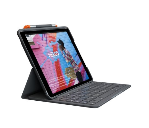 Logitech Slim Folio QWERTZ Niemiecki Bluetooth Grafitowy