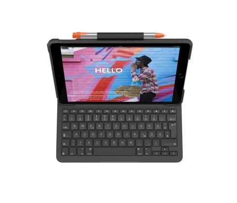 Logitech Slim Folio QWERTZ Niemiecki Bluetooth Grafitowy