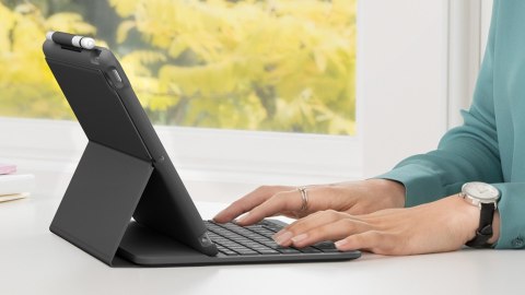 Logitech Slim Folio QWERTZ Niemiecki Bluetooth Grafitowy