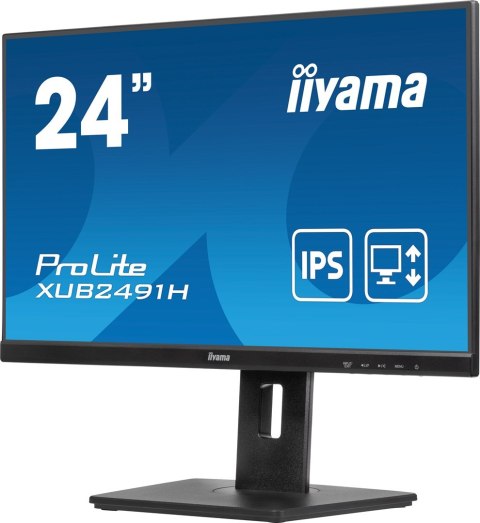 Monitor Iiyama ProLite XUB2491H-B1 24'' Protokół IPS - Płaski ekran - 60,5 cm