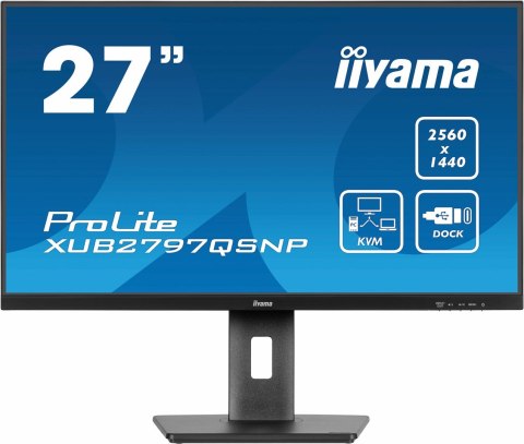 Monitor iiyama ProLite XUB2797QSNP-B1 27" 2560 x 1440 px Wide Quad HD LED Czarny