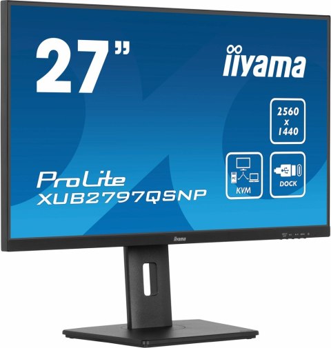 Monitor iiyama ProLite XUB2797QSNP-B1 27" 2560 x 1440 px Wide Quad HD LED Czarny