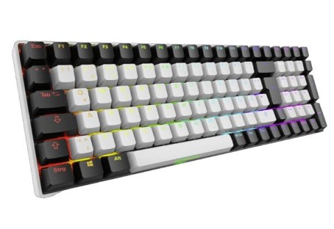 Klawiatura gamingowa Sharkoon Skiller SGK50S2 PBT biało-żółta RGB
