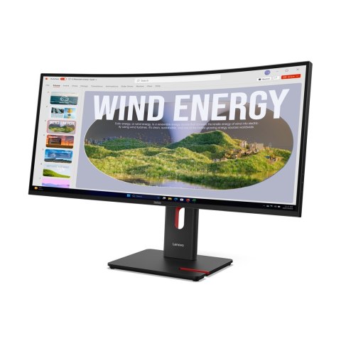 Monitor Lenovo ThinkVision T34WD-40 64AEGAT1EU_D LED display 86,4cm (34") 3440 x 1440 px Wide Quad HD Czarny