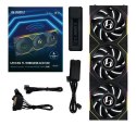Lian Li UNI FAN TL Wireless LCD Lüfter, ARGB, PWM, 3er-Pack inkl. Controller - 120 mm, schwarz