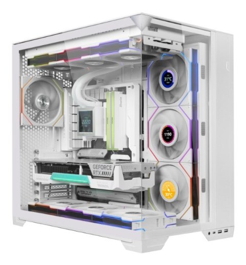 Wentylator 120 mm ARGB TL Wireless LCD biały