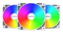 Wentylator Montech GF120 PWM ARGB, 3 szt. - 120mm, biały