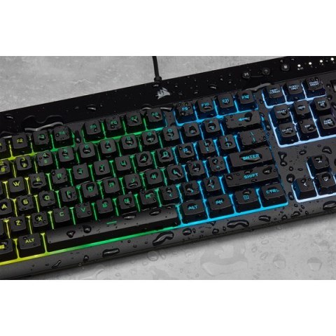 Korsarz | Gumowa kopuła | K55 RGB PRO | Klawiatura do gier | Klawiatura do gier | Światło LED RGB | Stany Zjednoczone | Przewodo
