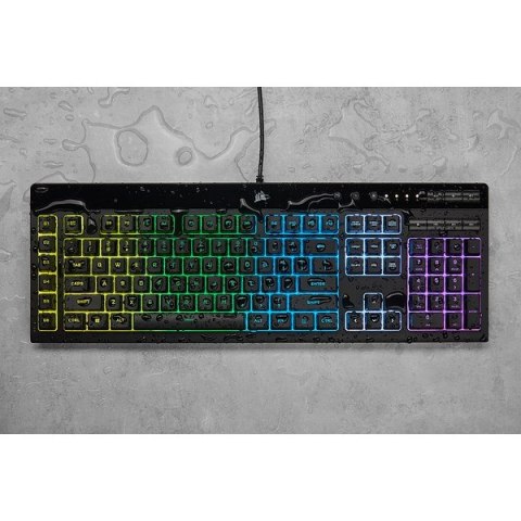 Korsarz | Gumowa kopuła | K55 RGB PRO | Klawiatura do gier | Klawiatura do gier | Światło LED RGB | Stany Zjednoczone | Przewodo